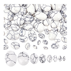 66Pcs 8 Styles Synthetic Howlite Cabochons&nbsp;G-PH0002-66