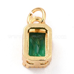 Real 18K Gold Plated Brass Inlaid Cubic Zirconia Charms&nbsp;ZIRC-L100-075G-02