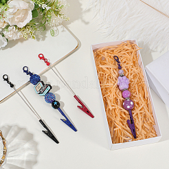 4Pcs 4 Colors Alloy Bracelet Tool Jewelry Helper Beadable Alligator Clip&nbsp;AJEW-SP0001-71B