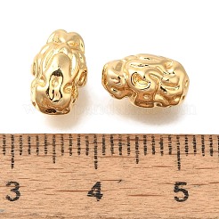 真鍮ビーズ  カドミウムフリー＆ニッケルフリー＆鉛フリー  ナゲット  18KGP本金メッキ  10.5x6.5mm  穴：1mm&nbsp;KK-K388-74G