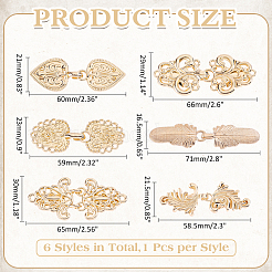 2 Sets 2 Styles Alloy Hook Button&nbsp;AJEW-ME0003-18