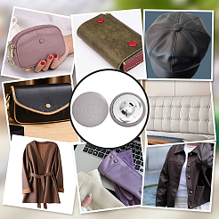30Pcs Imitation Leather Snap Bottons&nbsp;BUTT-NB0001-90D
