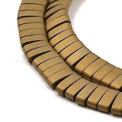 Electroplated Frosted Non-magnetic Synthetic Hematite Beads Strands&nbsp;G-G089-A01-04