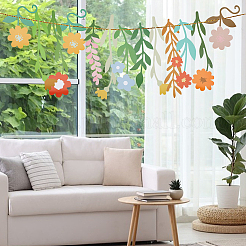 紙の花の吊り下げバナー  パーティーホームデコレーション用  カラフル  157~340x60~120x0.3mm&nbsp;DIY-WH0750-132