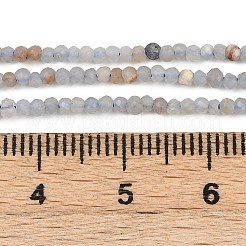 天然アンジェライトビーズ連売り  多面カットラウンド  2~2.5mm  穴：0.5mm  約228~229個/連  14.57~14.72''（37~37.4センチメートル）&nbsp;G-RM2025-A31-2mm