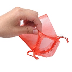 20Pcs 10 Colors Rectangle Organza Drawstring Bags&nbsp;CON-YW0001-31A