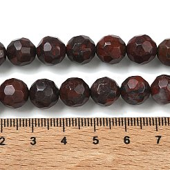 天然石ブレシエイテッドジャスパービーズ連売り  多面カット  ラウンド  10.5~11mm  穴：1.2mm  約39~42個/連  15.16~15.47''（38.5~39.3センチメートル）&nbsp;GG-CBA12F1-A03-10MM