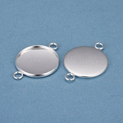 201 Stainless Steel Cabochon Connector Settings&nbsp;STAS-F191-15S-H