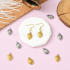 10個2色304ステンレスペンダント  帽子チャーム  ミックスカラー  17x11x5mm  穴：2mm  5個/カラー&nbsp;STAS-CJ0002-92
