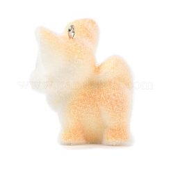 不透明樹脂のペンダント  中国の田舎の犬  プラチナ鉄ループ付き  ビスク  34.5x30x23mm  穴：2mm&nbsp;RESI-I353-02P-05