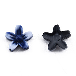 オペーク樹脂カボション  花  ミックスカラー  7x7.5x2.5mm&nbsp;CRES-N030-028