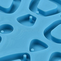 Trapezoid & Triangle & Flat Round Shape DIY Pendant Silicone Molds&nbsp;DIY-M048-04