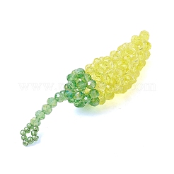 ガラスビッグサイズペンダントトップ  ホットペッパーチャーム  多面カット  ミックスカラー  63.5x15.5mm  穴：2.5mm&nbsp;PALLOY-MZ01303