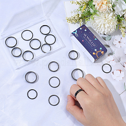 18Pcs 18 Styles Stainless Steel Finger Rings&nbsp;RJEW-SC0001-36EB