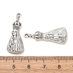 合金のチベット風チャーム  ノッサ セニョーラ アパレシーダ チャーム  アンティークシルバー  30x12x3.5mm  穴：1.5mm  約313個/1000g&nbsp;FIND-C094-04AS