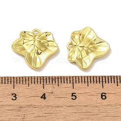 304ステンレスペンダント  リーフチャーム  18KGP本金メッキ  15x16x2mm  穴：1.2mm&nbsp;STAS-Q322-22G