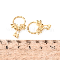 304ステンレスペンダント  ゴールドカラー  鐘  21.5x14x4mm  穴：9mm&nbsp;STAS-K303-08D-G