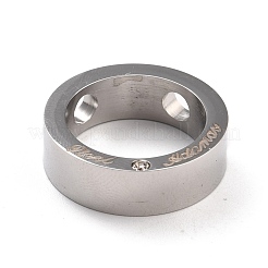 304ステンレススチールカップルペンダント  スプリットペンダント  クリスタルラインストーン付き  バレンタインデーの  言葉で鳴る  電気泳動ブラック＆ステンレススチールカラー  13.5~23x4.5~7mm  穴：4mm&nbsp;STAS-K235-09EBP