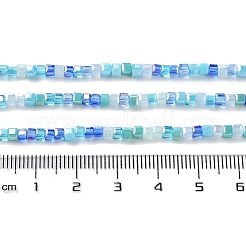 Gradient Color Electroplate Glass Bead Strands&nbsp;X-GLAA-E042-05-B07