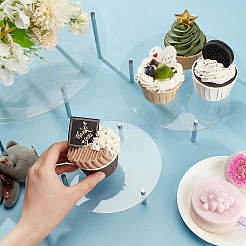 4 Sets 4 Styles Round Acrylic Cupcake Riser Holder&nbsp;ODIS-FG0001-70