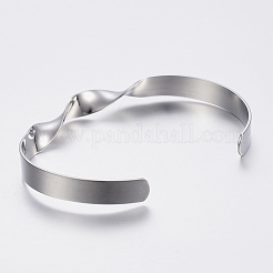 Tarnish Resistant 304 Stainless Steel Cuff Bangles&nbsp;BJEW-I244-26P