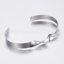 Tarnish Resistant 304 Stainless Steel Cuff Bangles&nbsp;BJEW-I244-26P