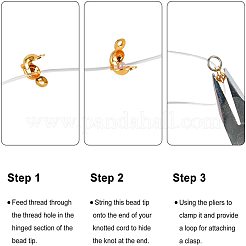 Brass Bead Tips&nbsp;KK-N0070-03G