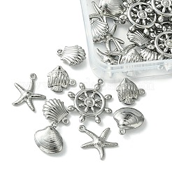 60Pcs 5 Styles Stainless Steel Charms&nbsp;STAS-FS0001-46