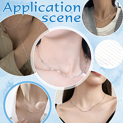 20Pcs 10 Styles Brass Chain Necklace Sets&nbsp;MAK-PH0001-08