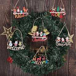 8Pcs 8 Style Christmas Decorative Wooden Door Sign&nbsp;sgFIND-SZ0005-74