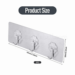 Self-adhesive Acrylic Wall Hook Hangers&nbsp;AJEW-TADJ0001-09A-01