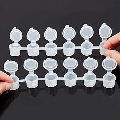 3ml 6箱プラスチック空のペンキパレット  絵の具箱  アートスクール用品  透明  16.8x2.1x1.5cm  容量：3ミリリットル&nbsp;TOOL-PH0016-56-B