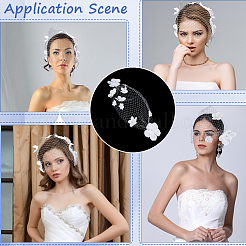 1Pc Flower Gauze Mesh Bridal Veils&nbsp;AJEW-CY0001-88