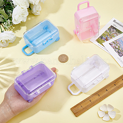 4個 4色 荷物ケース プラスチック キャンディ ギフト 収納ボックス  ミックスカラー  6.9x4.75x11cm  1pc /カラー&nbsp;CON-CN0001-22