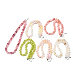 10MM Dyed Natural Green Jade Round Beaded Necklaces&nbsp;GG-CBAA808-04P-D