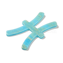 アクリルキーホルダーペンダント  12星座  魚座  55x34x2.5mm  穴：2mm&nbsp;SACR-S608-04D-01