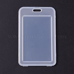プラスチックIDカード  縦型プラスチックネームキーカードタグホルダー  ホワイト  112x69.5x10mm&nbsp;X-AJEW-K032-01