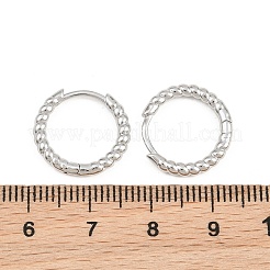 真鍮huggieフープピアス  鉛フリー＆カドミウムフリー  ラックめっき  長持ちメッキ  プラチナ  14x2mm&nbsp;KK-CBA8324-18B-P