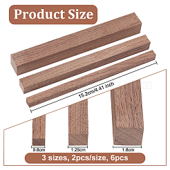 6Pcs 3 Styles Wooden Sticks&nbsp;WOOD-OC0003-85