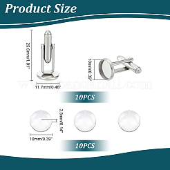 Blank Dome Cufflinks Making Kit&nbsp;DIY-UN0005-25