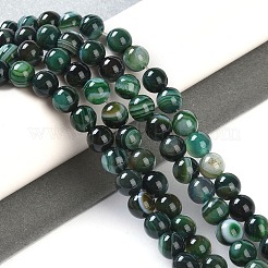 Natural Striped Agate/Banded Agate Beads Strands&nbsp;G-Z060-A01-A19