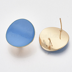 Light Gold Plated Iron Stud Earring Findings&nbsp;X-IFIN-T014-01C-NR