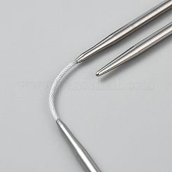 ステンレス製縫い針3本  人形編みやセーターに使用  ステンレス鋼色  235mm  ピン：4mm&nbsp;FIND-WH0400-26P-05