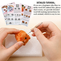1 Set Cat Needle Felting Kit&nbsp;DIY-SC0030-17B