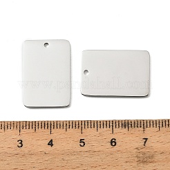 304ステンレスペンダント  長方形チャーム  艶出し  空白タグのスタンプ  ステンレス鋼色  22x15x1.5mm  穴：1.5mm&nbsp;SA-E001-10P