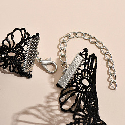 Alloy with Glass Rose Flower Lace Anklets for Women&nbsp;FS-WG36F6D-01