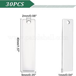 201 Stainless Steel Rectangle Stamping Blank Tag Pendants&nbsp;STAS-UN0002-82P