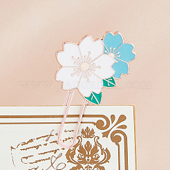4Pcs Sakura Alloy Enamel & Iron Paper Clips&nbsp;IFIN-FH0001-70