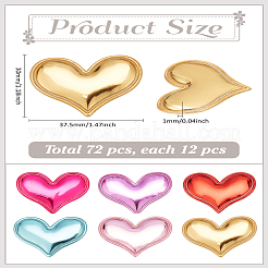 72Pcs 6 Colors Non-Woven Fabric Ornament Accessories&nbsp;PATC-LP0001-08A