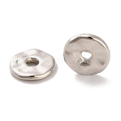 CCBプラスチックビーズ  フラットラウンド  プラチナ  12x2.2mm  穴：2.5mm&nbsp;CCB-U001-24A-P